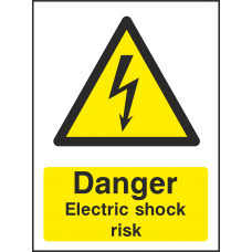 Danger Electric Shock Risk - Portrait